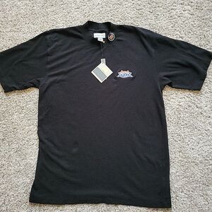 NEW Cutter & Buck Super Bowl XXXIX Cadillac Logo Mens Mock‎ Neck Shirt NFL Large